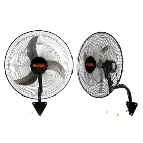 VEVOR Wall Mount Fan, 2 PCS 20 inch Oscillating, 3-speed High Velocity Max. 4000 CFM Industrial Wall Fan for Indoor, Commercial, Residential