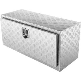 VEVOR Underbody Truck Box, 36"×14"×16" Pickup Storage Box, Heavy Duty Aluminum Diamond Plate Tool Box with Lock and Keys