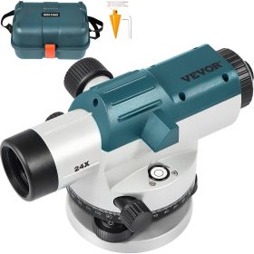 VEVOR Automatic Optical Level 24X Optical Auto Level Kit High Precision Height/Distance/Angle Level Measure Builders Level with Magnetic Dampened