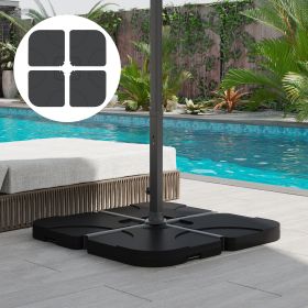 4 Pieces Cantilever Patio Umbrella Base Stand (Option: Black-505x525x540 mm)