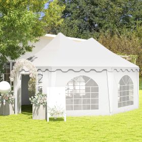 22.3' x 16.4' Large Party Tent Canopy Shelter with Carrying Bags and 2 Doors for Parties (Option: White-2410x285x150 mm)
