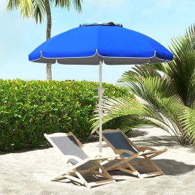 5.7' Beach Umbrella for Travel with Tilt (Option: Blue-1205x90x90 mm)