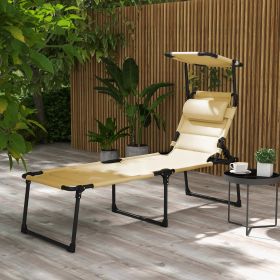 Outdoor Lounge Chair (Option: Cream White-850x160x710 mm)