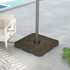 Offset Umbrella Base Weight Set (Option: Brown-520x460x530 mm)