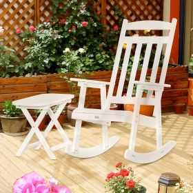 2 Pieces Patio Bistro Set (Option: White-870x650x200 mm)