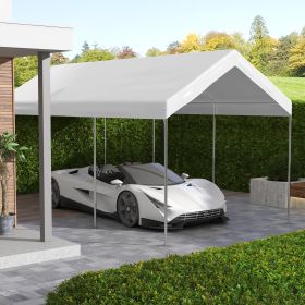 20' x 10' Carport Replacement Canopy for Model 84C-207WT or 84C-386V00WT with Ball Bungee Cords (Option: White-600x300x140 mm)