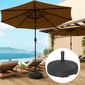 Round Patio Umbrella Base Holder (Option: Black-580x580x185 mm)