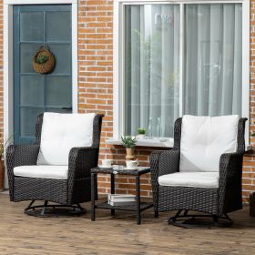 Patio Bistro Set (Option: Cream White-910x750x330 mm)